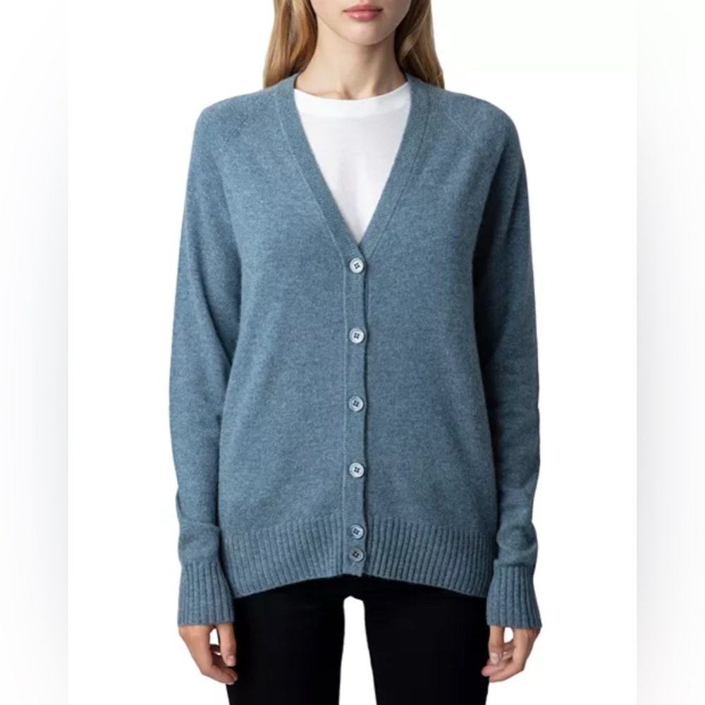 Zadig & Voltaire
Jim Star Patch Cashmere Cardigan size Large NWT